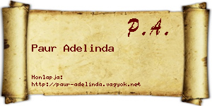 Paur Adelinda névjegykártya